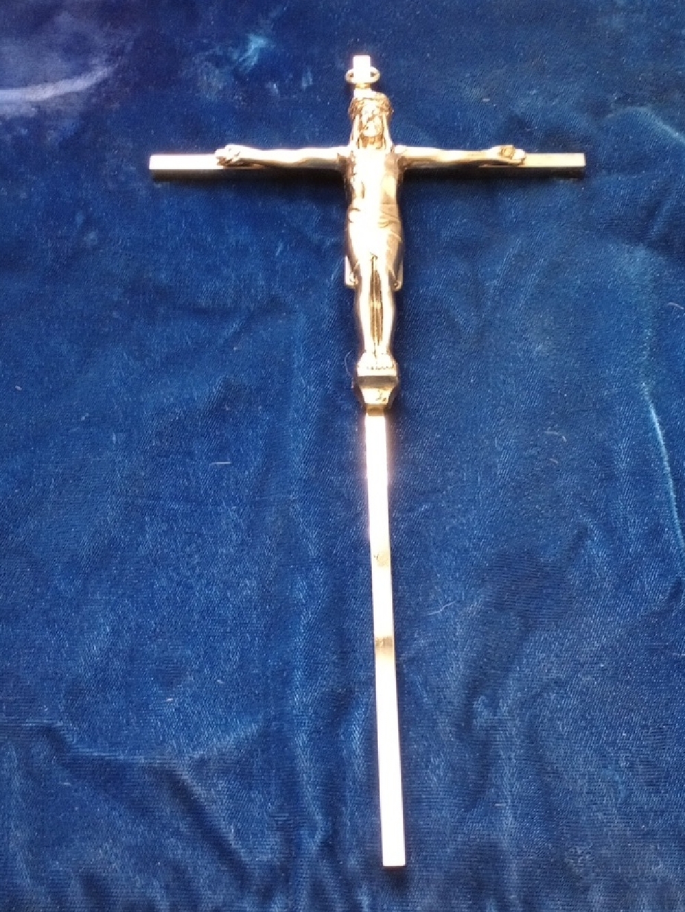 Vintage INRI Jesus Christ Cross 10” Metal Crucifix Wall Hang Pray Decor